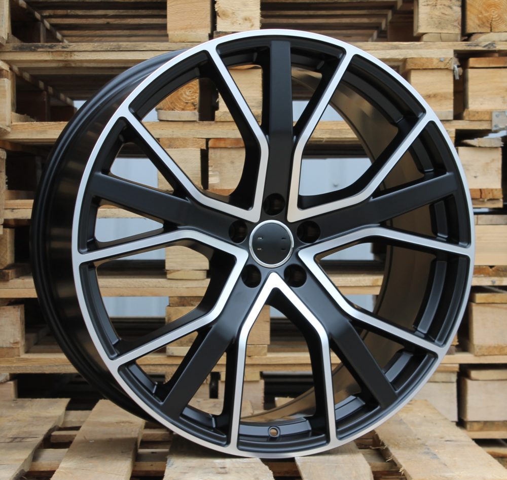 Audi B5131  Melns pusmatēts ar pulētu virsmu un pulverlaku R19 5X112 8.5J et40 66.5