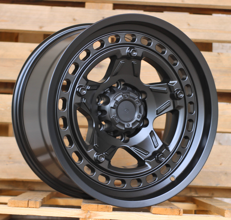 JT186  Melns matēts R16 6X139.7 8.5J et 110.1