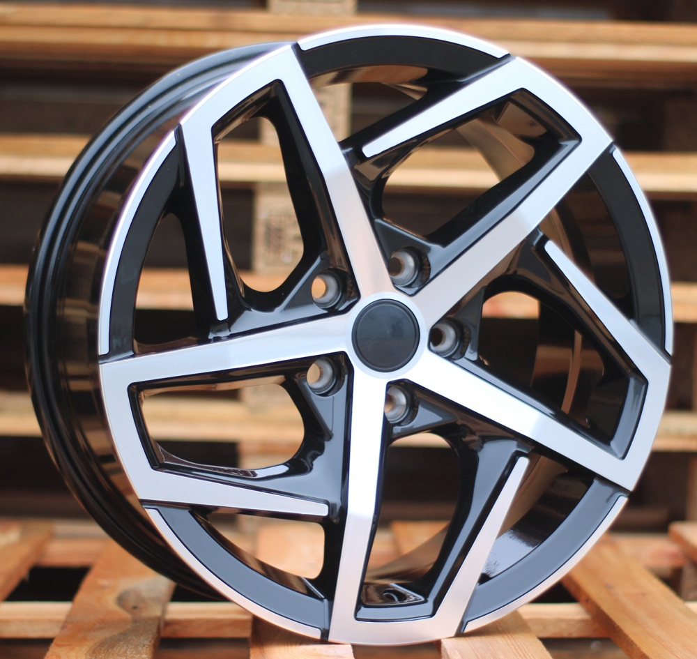 Volkswagen XE442  Melns ar pulētu virsmu un pulverlaku R17 5X112 7.5J et45 57.1