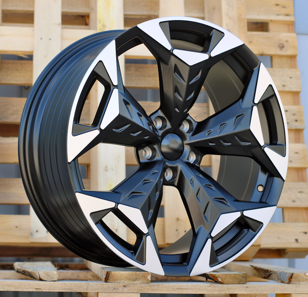 YF5717  Melns pusmatēts ar pulētu virsmu R19 5X112 8.5J et38 57.1