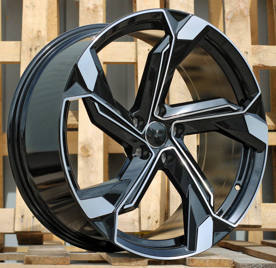 Audi Y1201  Melns ar pulētu virsmu R18 5X112 8J et40 66.5