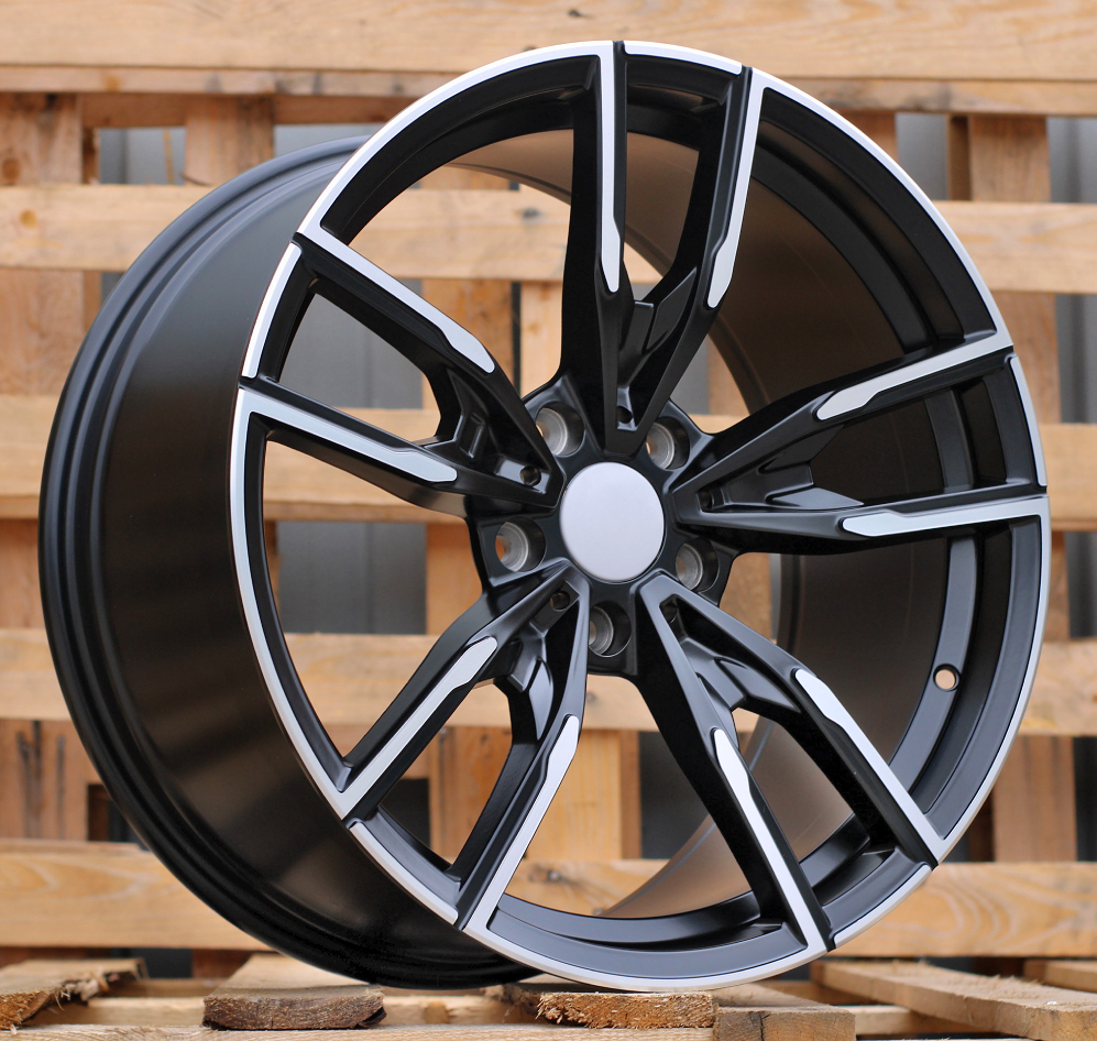 BMW I5478  Melns pusmatēts ar pulētu virsmu R18 5X120 8J et34 72.6