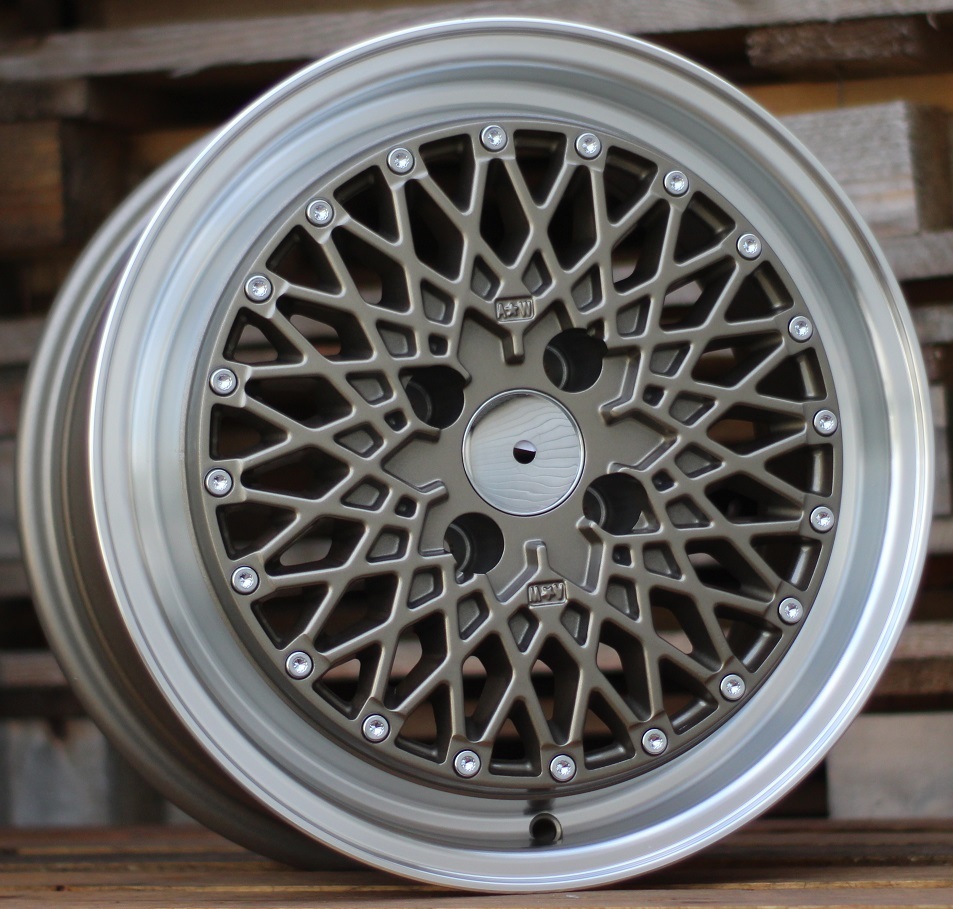 L1497  Pelēks Gunmetal ar pulētu malu R15 4X100 7.5J et25 67.1
