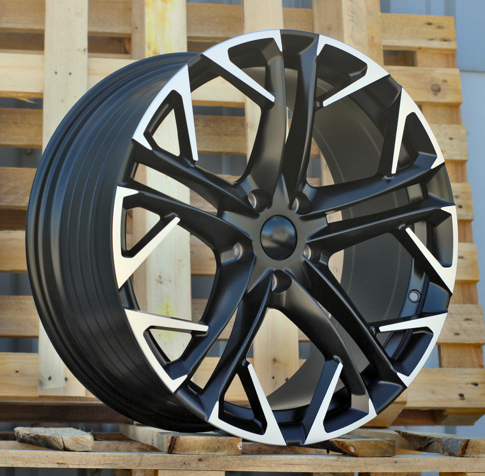 YF5719  Melns pusmatēts ar pulētu virsmu R19 5X112 8.5J et38 57.1