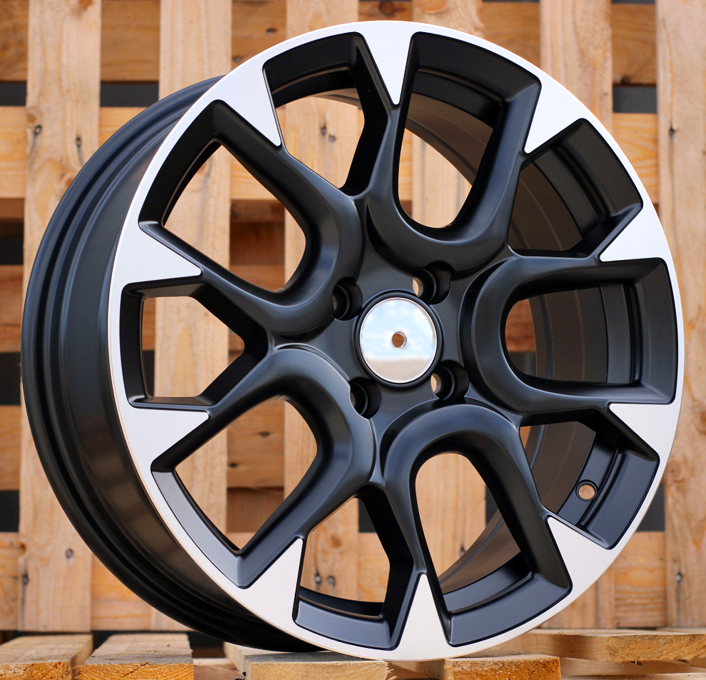 Fiat B1675  Melns pusmatēts ar pulētu virsmu R16 4X98 6.5J et35 58.1