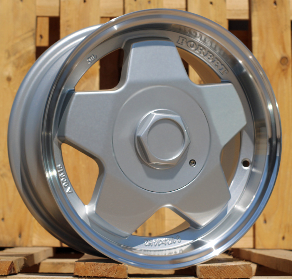 LU858  Sudrabs ar pulētu malu R14 8X100/114 6.5J et25 73.1