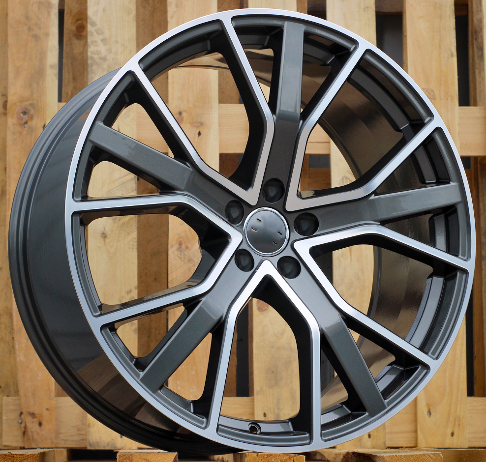 Audi B5131  Pelēks pusmatēts ar pulētu virsmu R18 5X112 8J et39 66.5