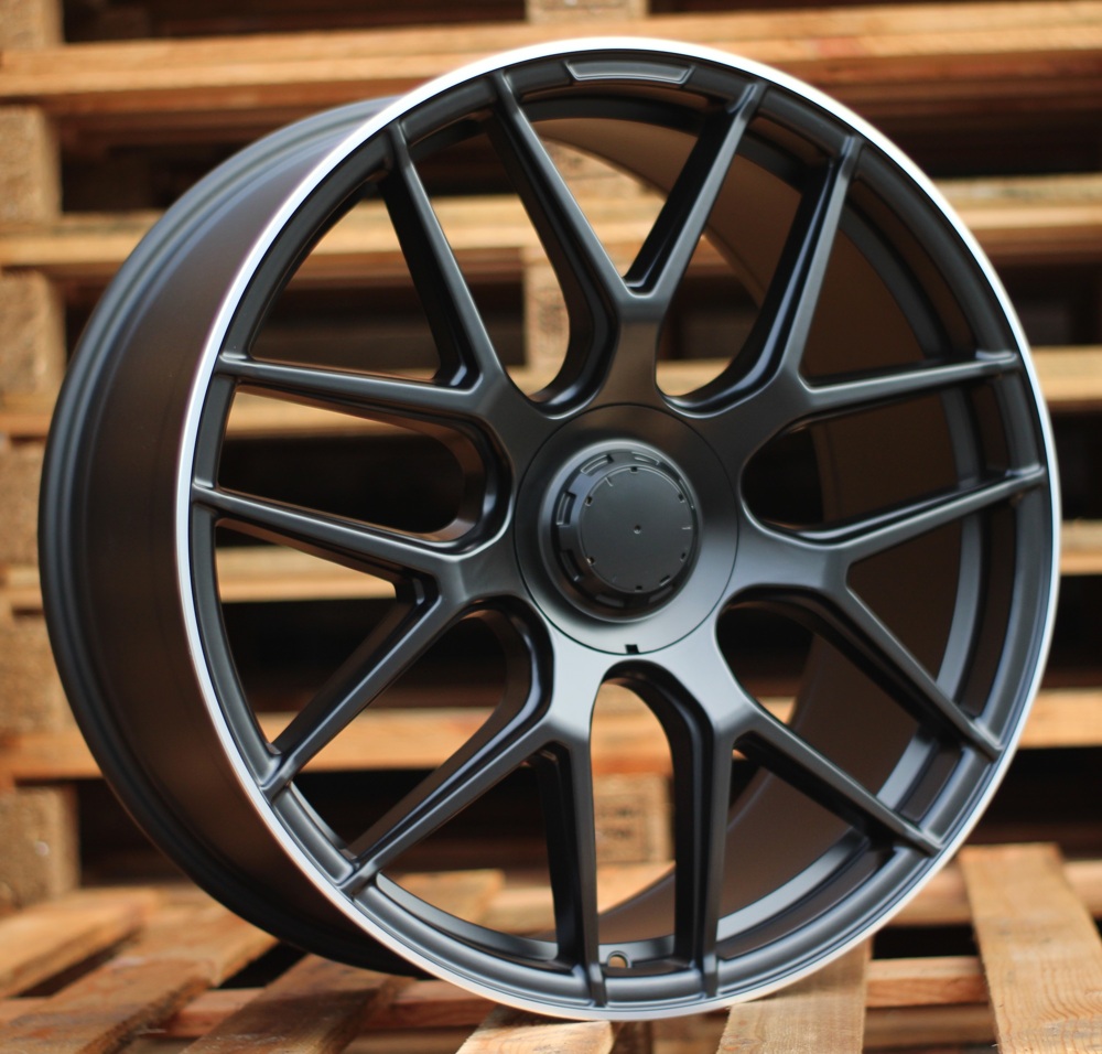 Mercedes B5318  Melns pusmatēts ar pulētu malu R22 5X112 11J et40 66.6