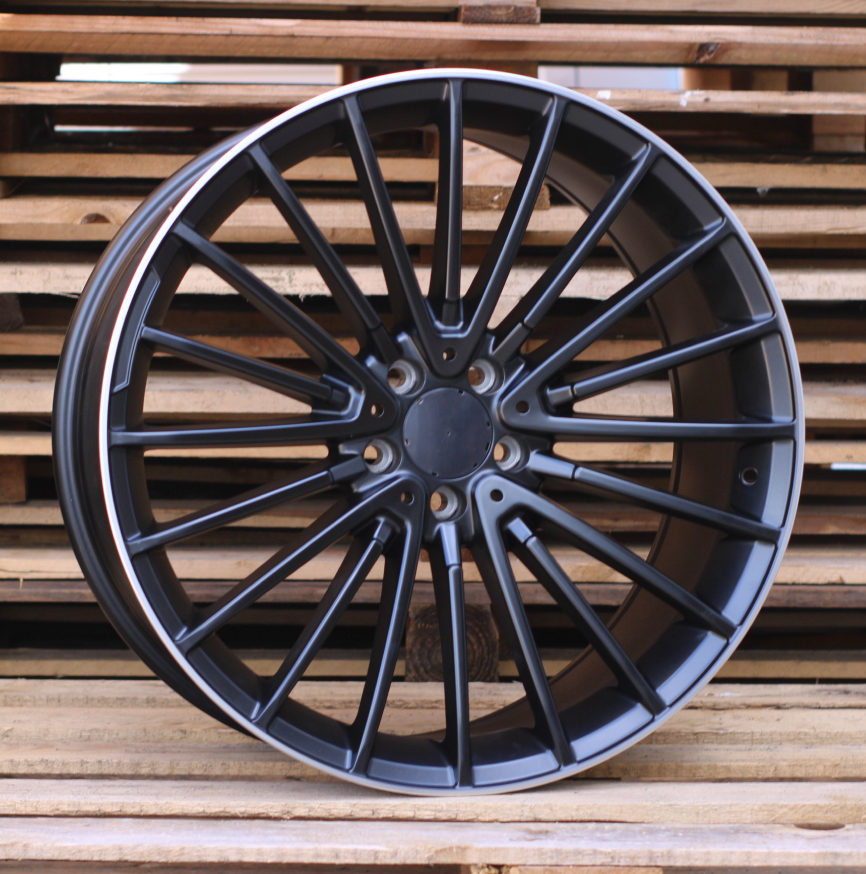 Mercedes MR532  Melns matēts ar pulētu malu R21 5X112 10J et46 66.6