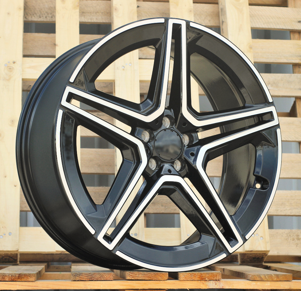 Mercedes FBX142  Melns ar pulētu virsmu R22 5X112 9.5J et45 66.5