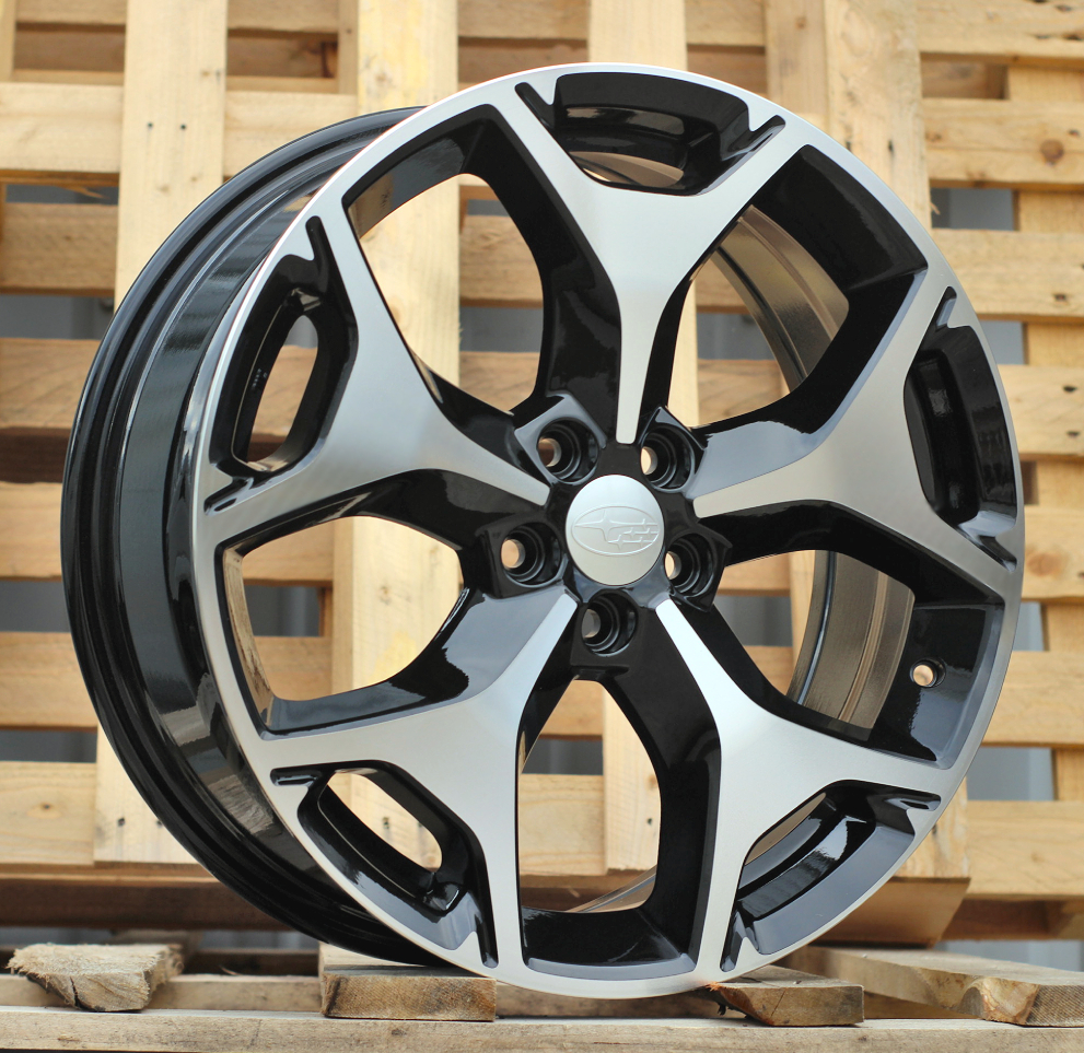 Subaru BY164  Melns ar pulētu virsmu R18 5X100 7J et48 56.1