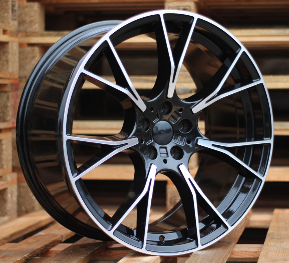 BMW B1617  Melns ar pulētu virsmu un pulverlaku R19 5X112 9.5J et37 66.6