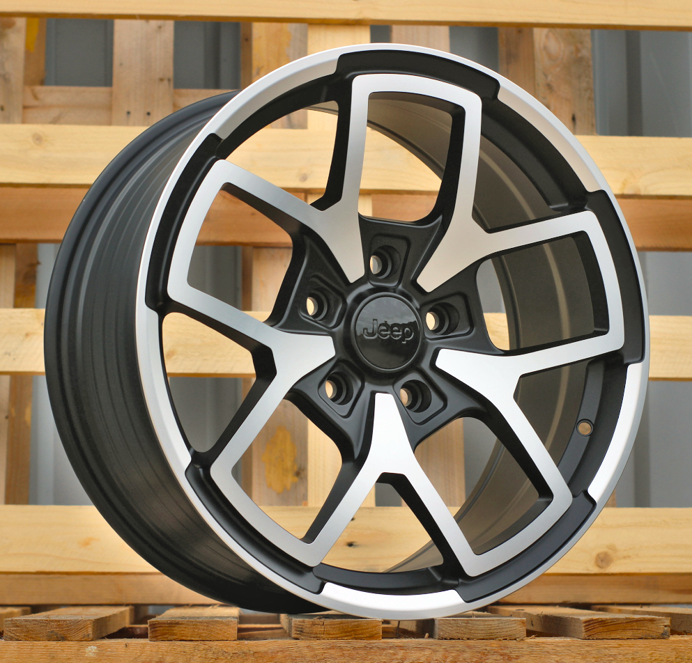 FBX373  Melns pusmatēts ar pulētu virsmu R18 5X127 8J et35 71.5