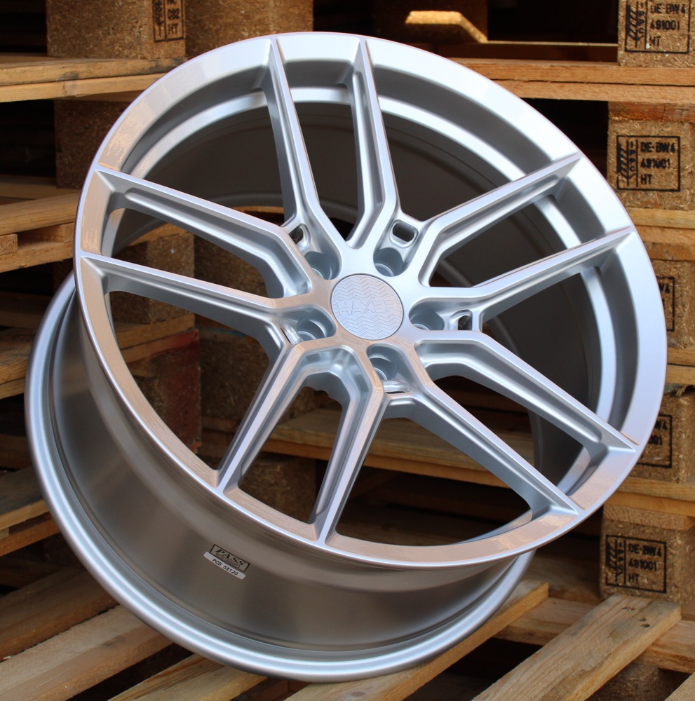 HX037  Sudrabs spīdīgs R20 5X112 8.5J et25 66.5