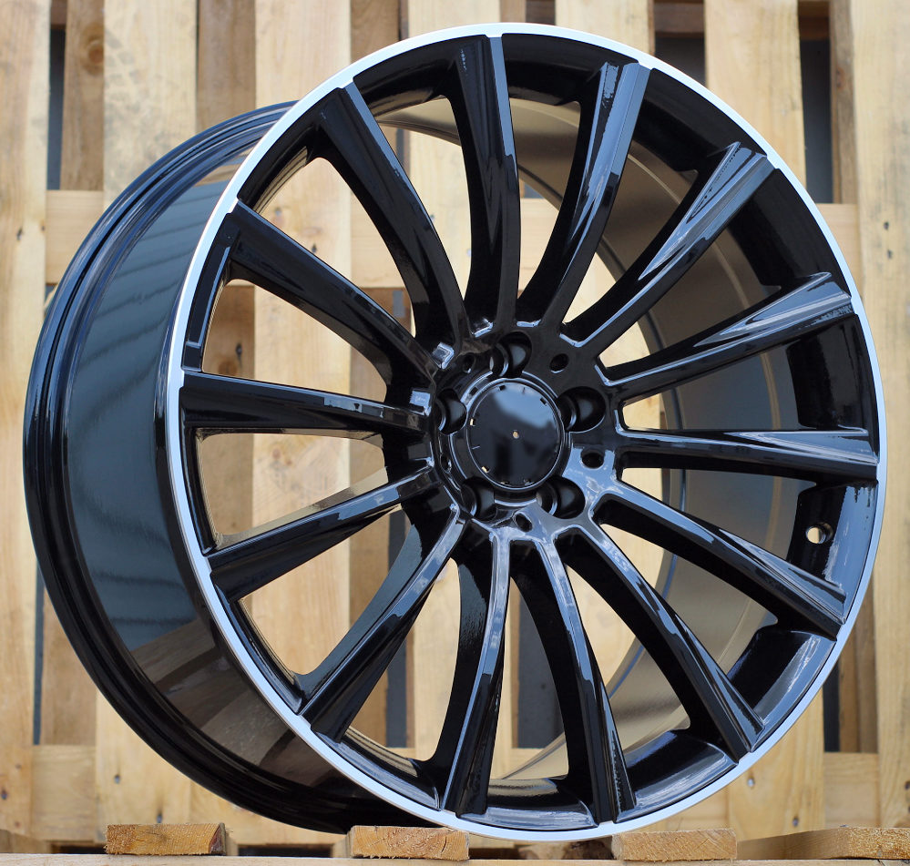 Mercedes B1048  Melns ar pulētu malu R19 5X112 8J et43 66.6