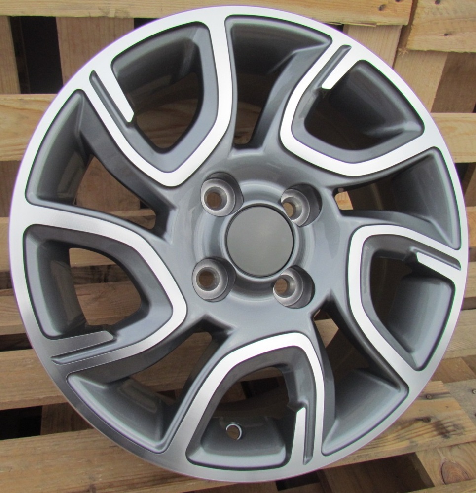 Kia XE186  Pelēks ar pulētu virsmu un pulverlaku R14 4X100 6J et35 54.1