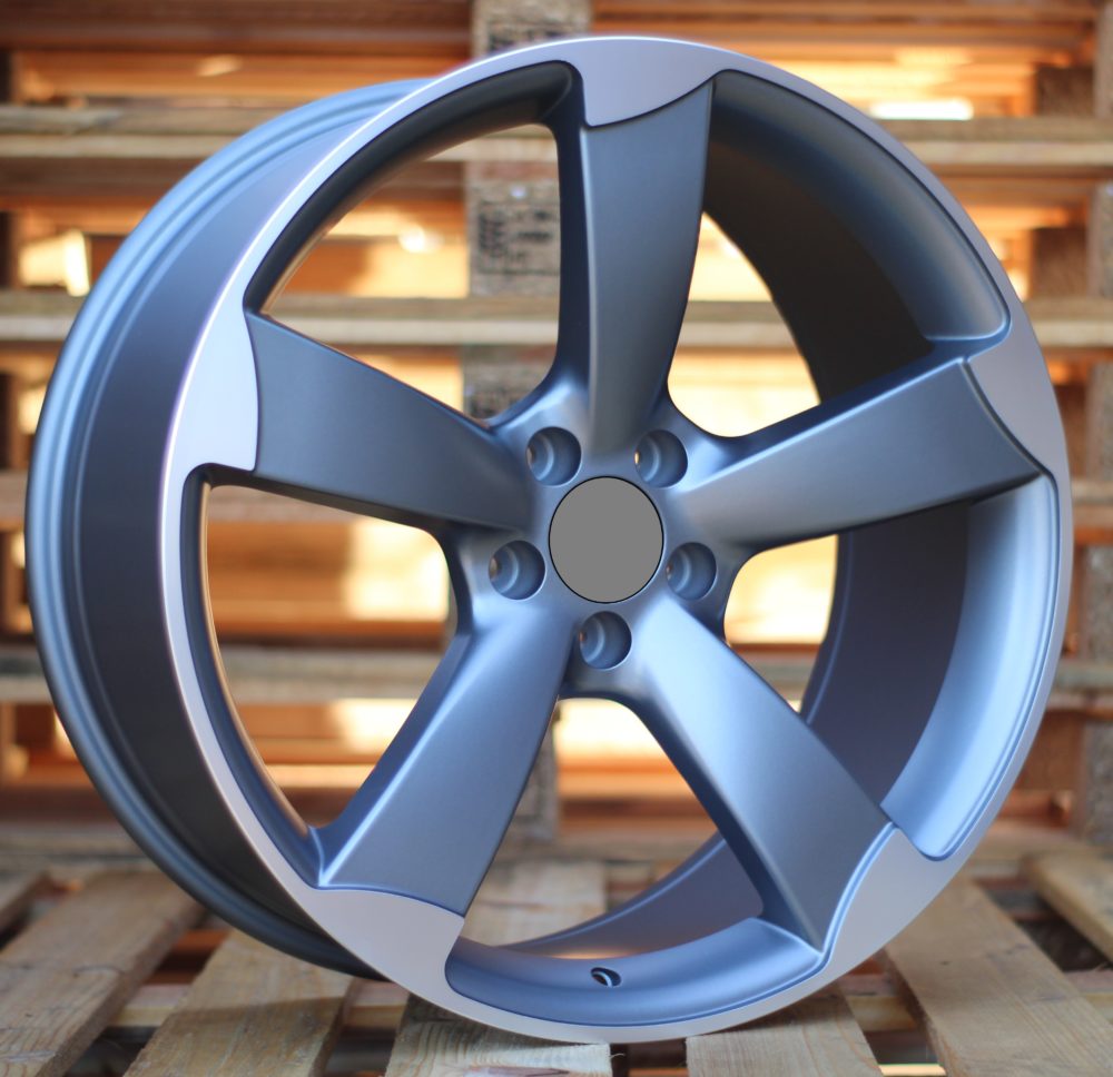 Audi BK217  Pelēks pusmatēts ar pulētu virsmu R18 5X100 8J et35 57.1