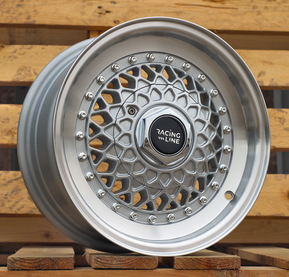 L1143  Sudrabs ar pulētu malu R13 8X100/114.3 6J et25 67.1