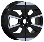 Peugeot YF6158  Melns pusmatēts ar pulētu virsmu R17 4X108 7J et32 65.1