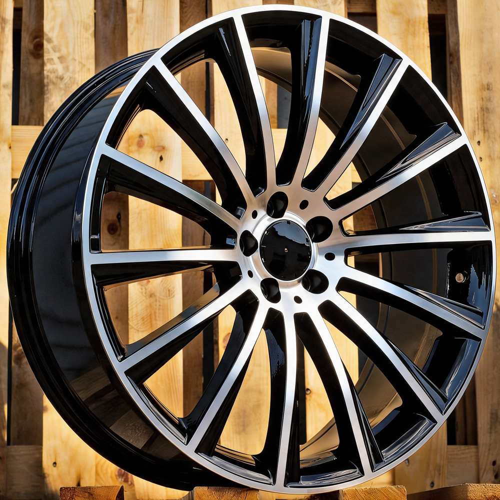 R18x7.5 5X112 ET 44 66.6 B1048 (FBX125) Czarny Polerowany (MB) Fits Do Mercedes (Z1) (HYBRID KUTEJ) - zdjęcie 2