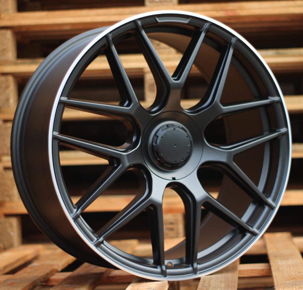 Mercedes B5318  Melns pusmatēts ar pulētu malu R20 5X112 8.5J et40 66.6