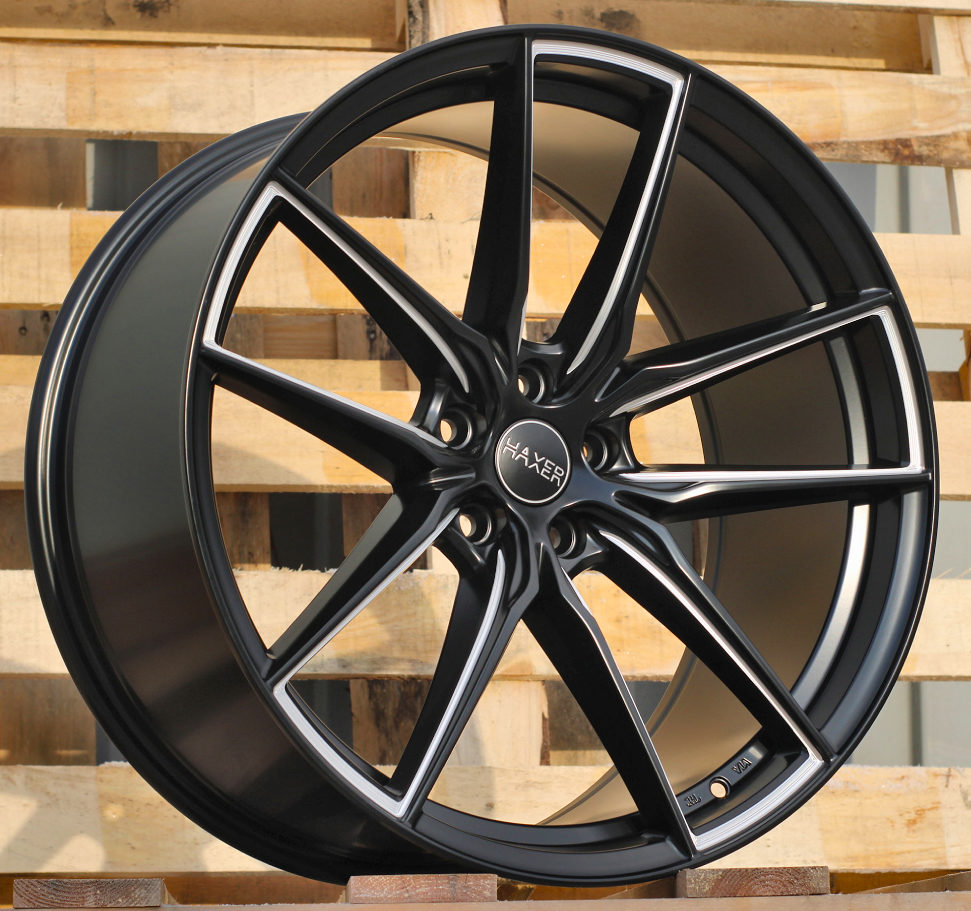 HX045  Melns pusmatēts R19 5X112 8J et49 66.5