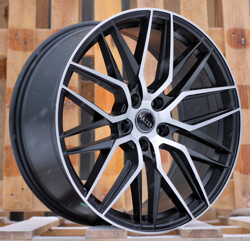 HX035  Melns pusmatēts ar pulētu virsmu R19 5X114.3 8.5J et40 73.1