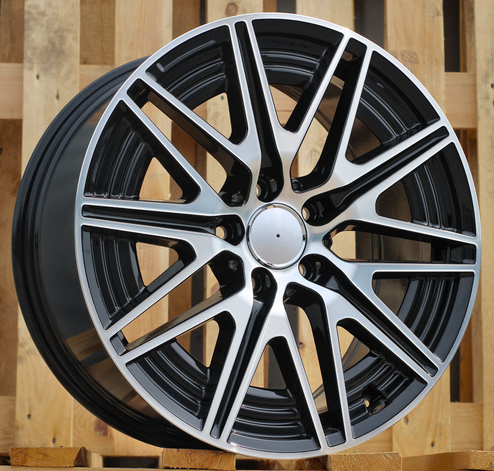 Mercedes Y0102  Melns ar pulētu virsmu R18 5X112 7.5J et40 66.5
