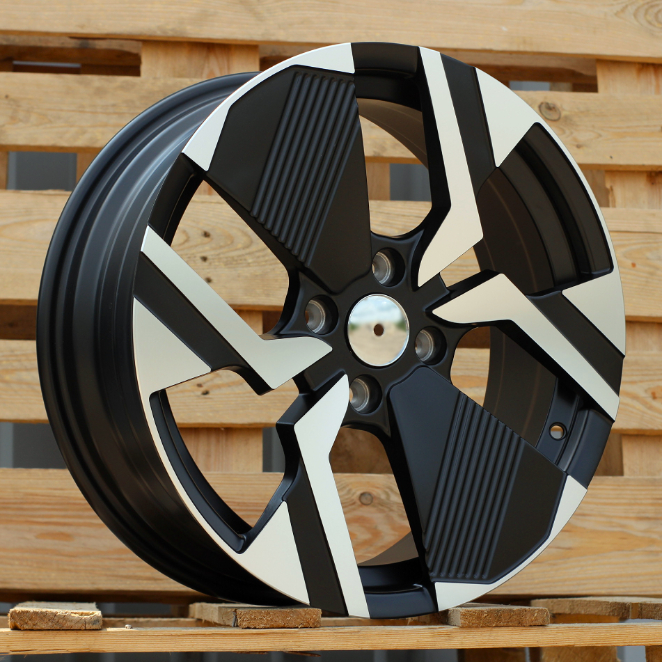 Peugeot YF6148  Melns pusmatēts ar pulētu virsmu R17 4X108 6.5J et32 65.1