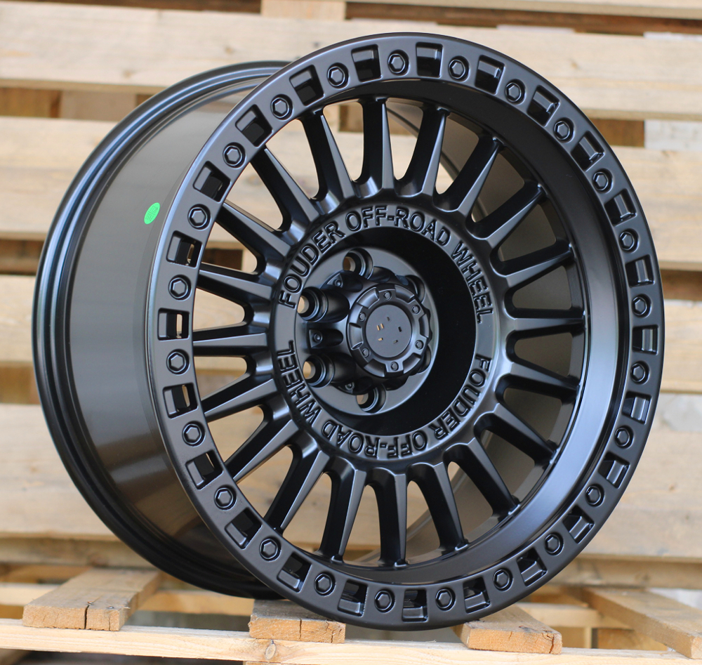 JT222  Melns matēts R18 6X114.3 9J et 66.1