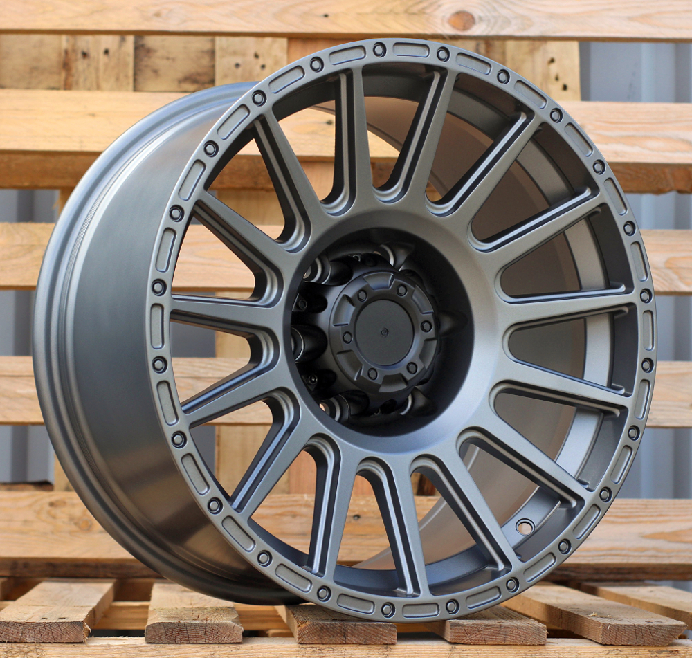 FBX026  Pelēks Gunmetal pusmatēts R17 6X139.7 9J et 106.1