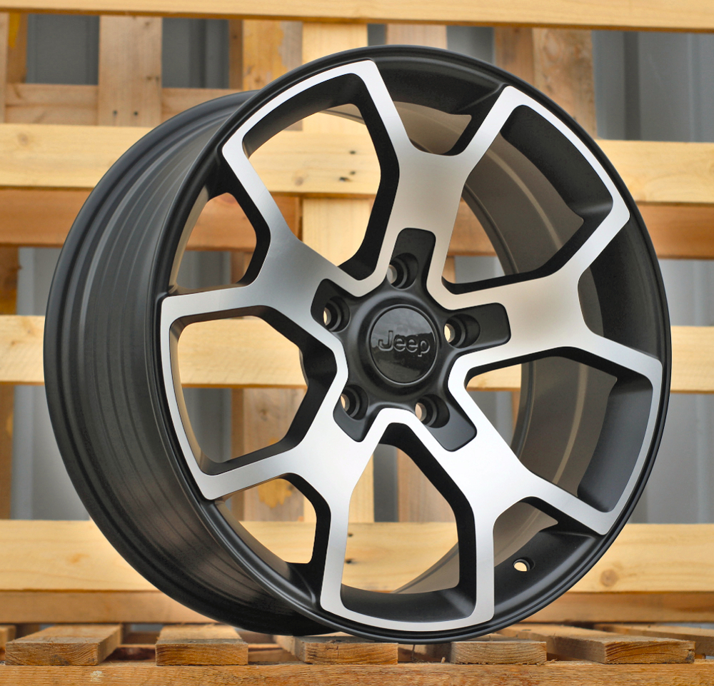 FBX372  Melns pusmatēts ar pulētu virsmu R18 5X127 8J et35 71.5