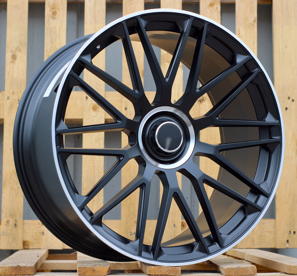 Mercedes XFRGW160  Melns matēts ar pulētu malu R22 5X112 10J et45 66.6