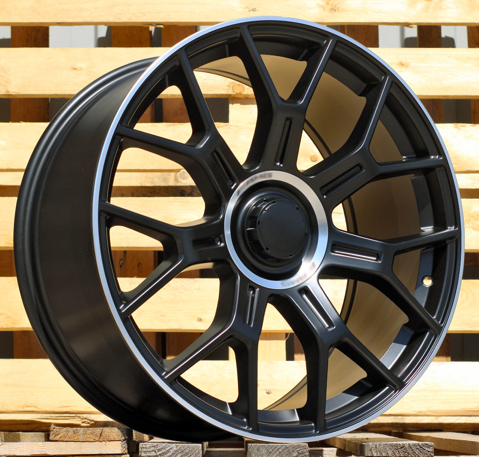 Mercedes Y1188  Melns pusmatēts ar pulētu malu R18 5X112 8J et32.5 66.6