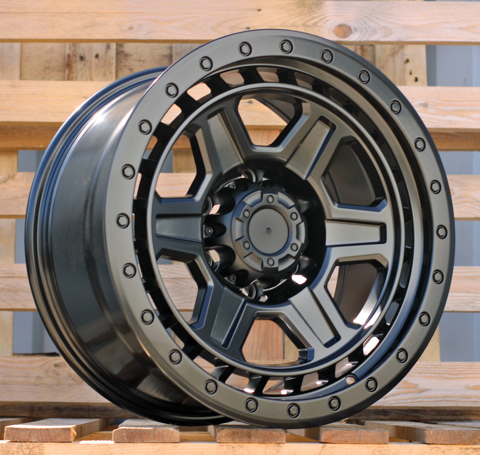 JT185  Melns matēts R17 6X139.7 9J et 110.1