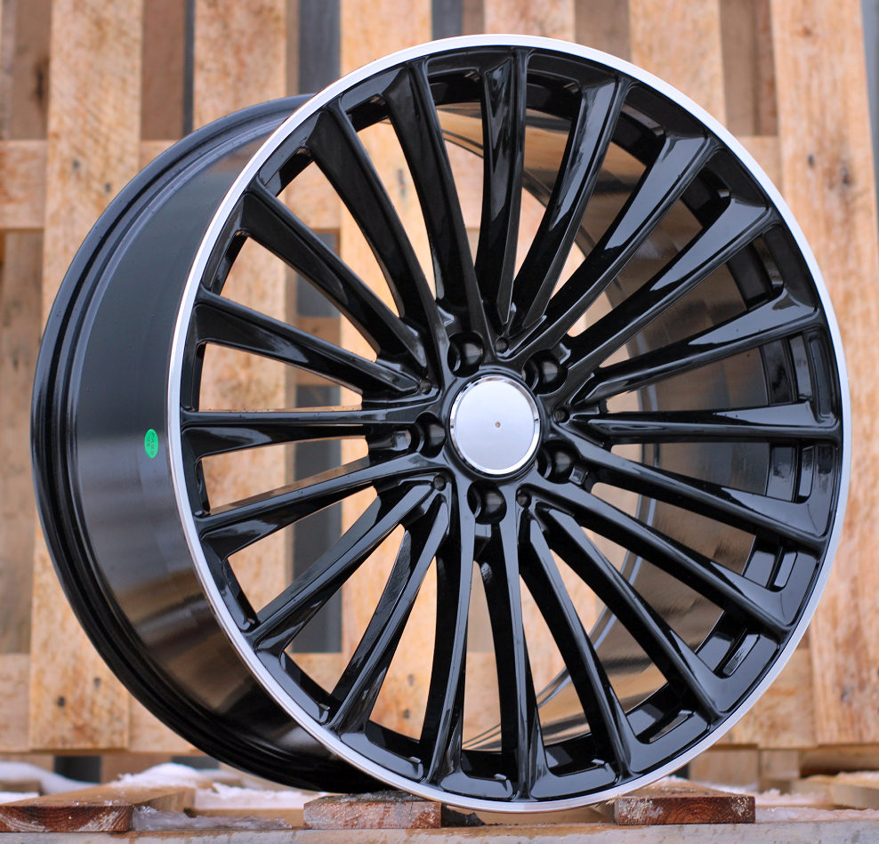 Mercedes Y5909B  Melns ar pulētu malu R20 5X112 8.5J et40 66.6
