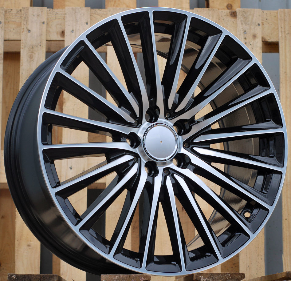 Mercedes B5909  Melns ar pulētu virsmu R18 5X112 8J et45 66.6