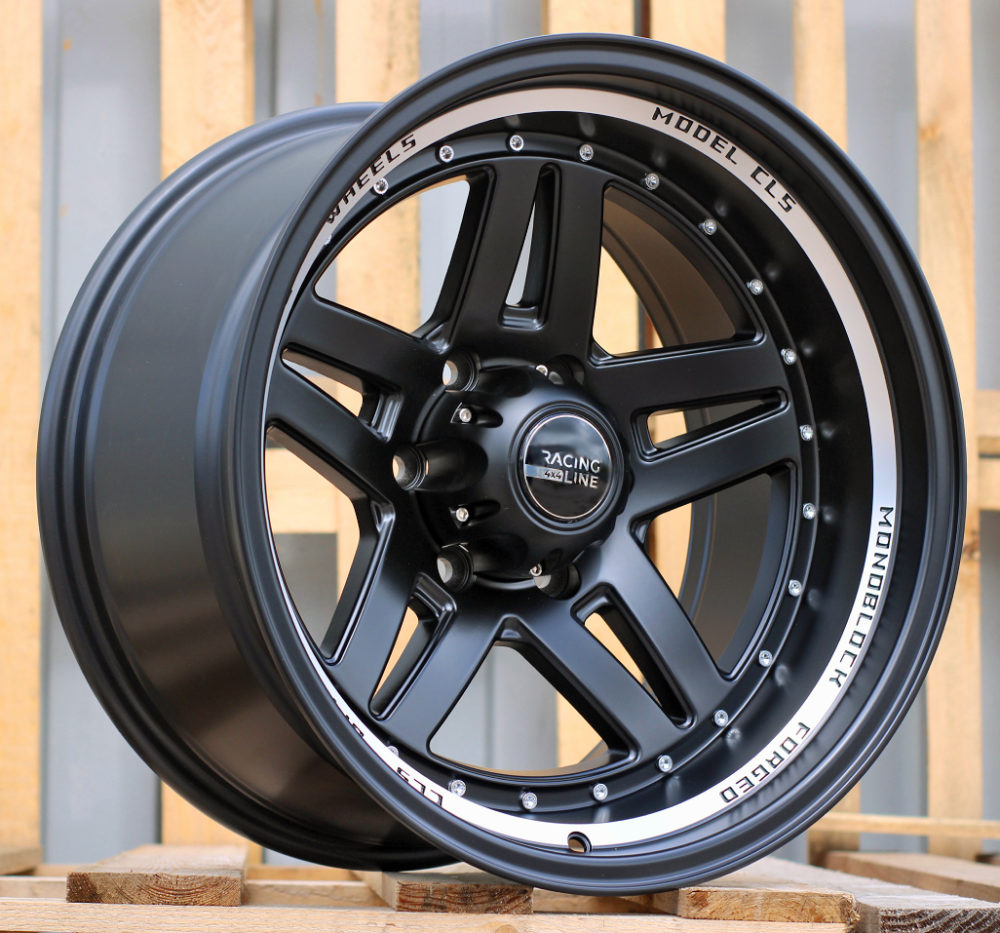 BK936  Melns pusmatēts ar pulētu malu R18 6X139.7 10J etM18 110.1