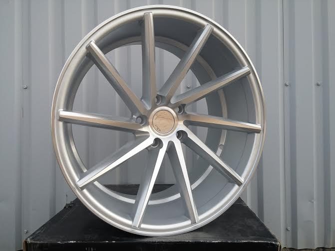 XF096  Sudrabs spīdīgs R17 5X112 7.5J et42 66.5